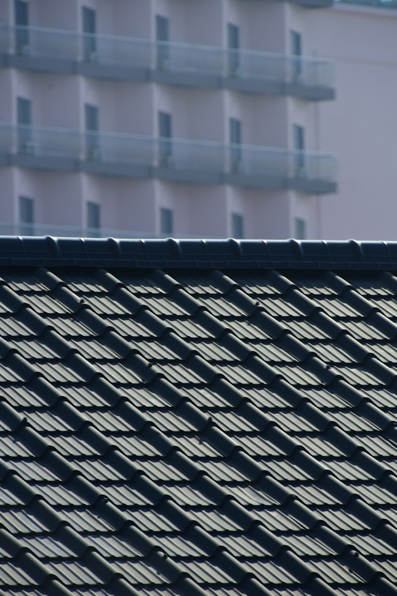 blue and white roof tiles